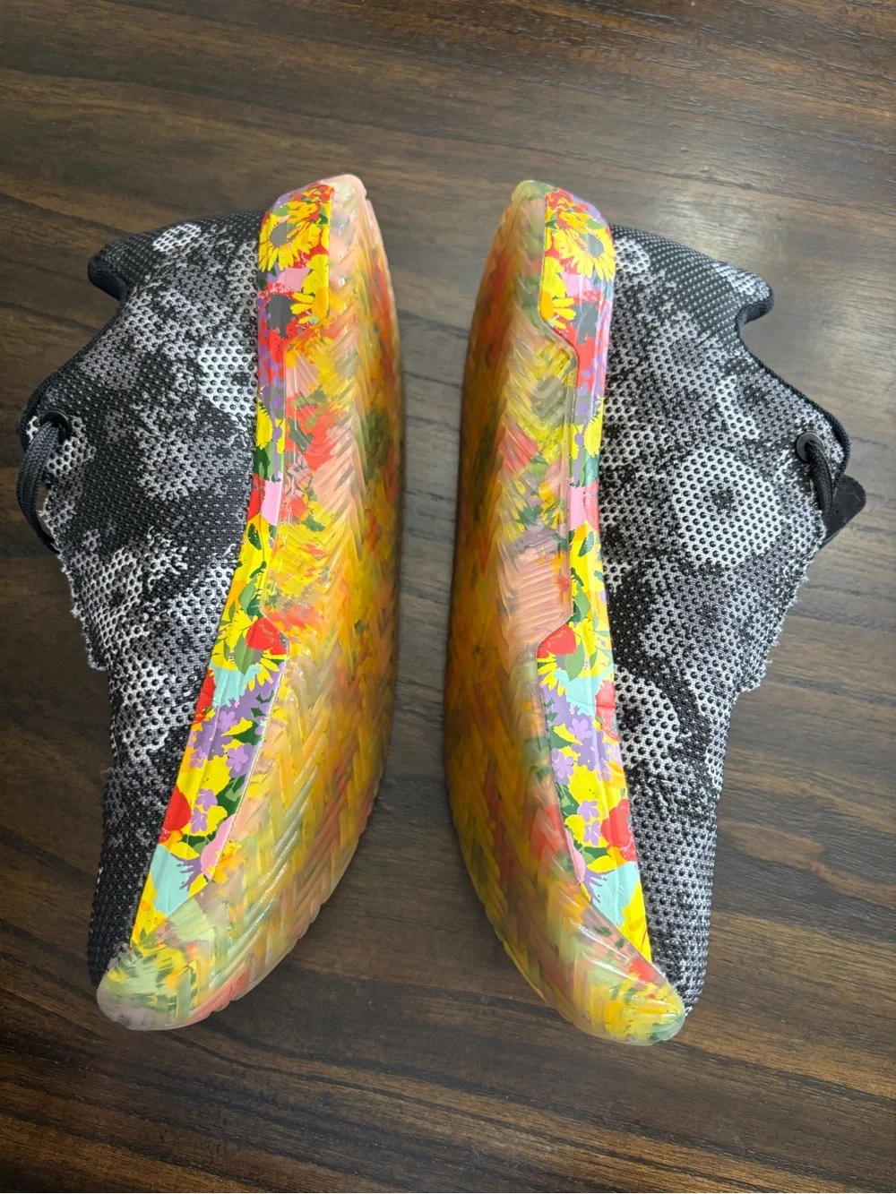 NOBULL Floral Trainer Black White CrossFit Shoes Womens 9 Mens 7.5